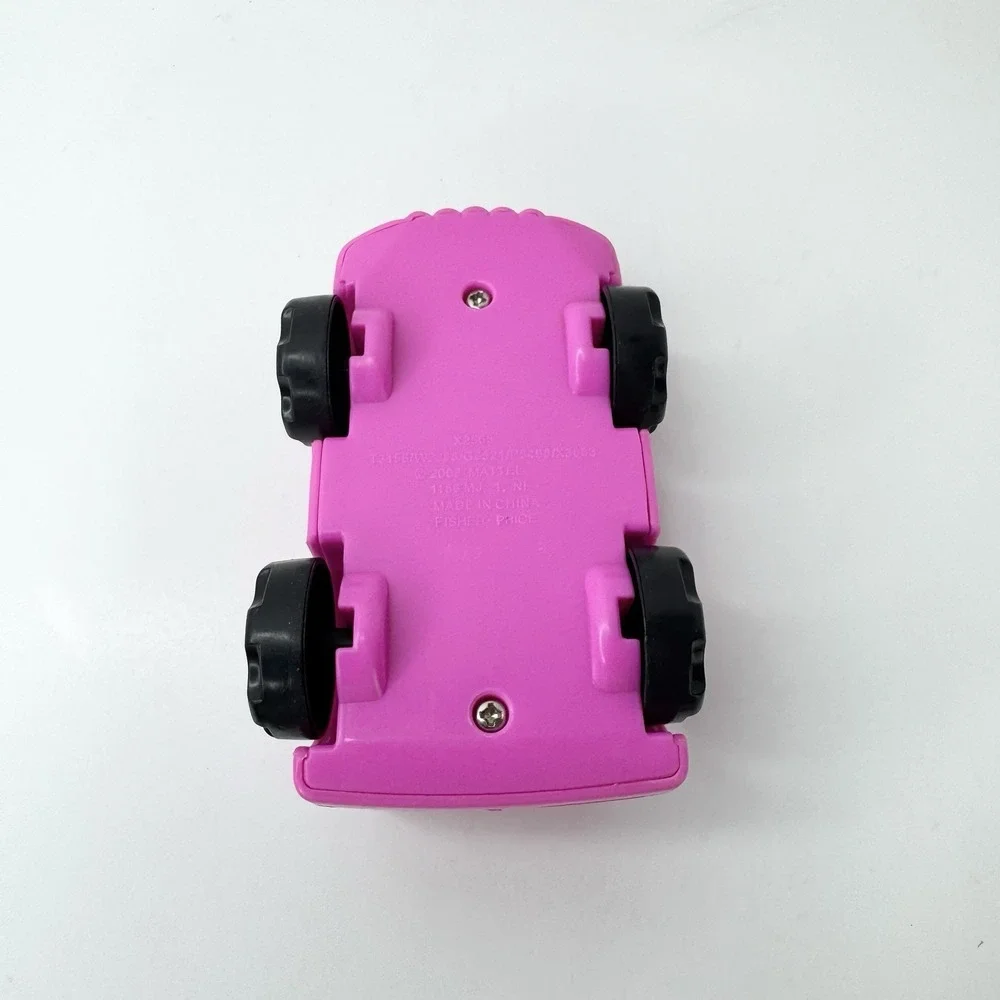 Vintage 2001 Mattel Fisher Price Little People Pink Jeep Truck Off Road Car Toy